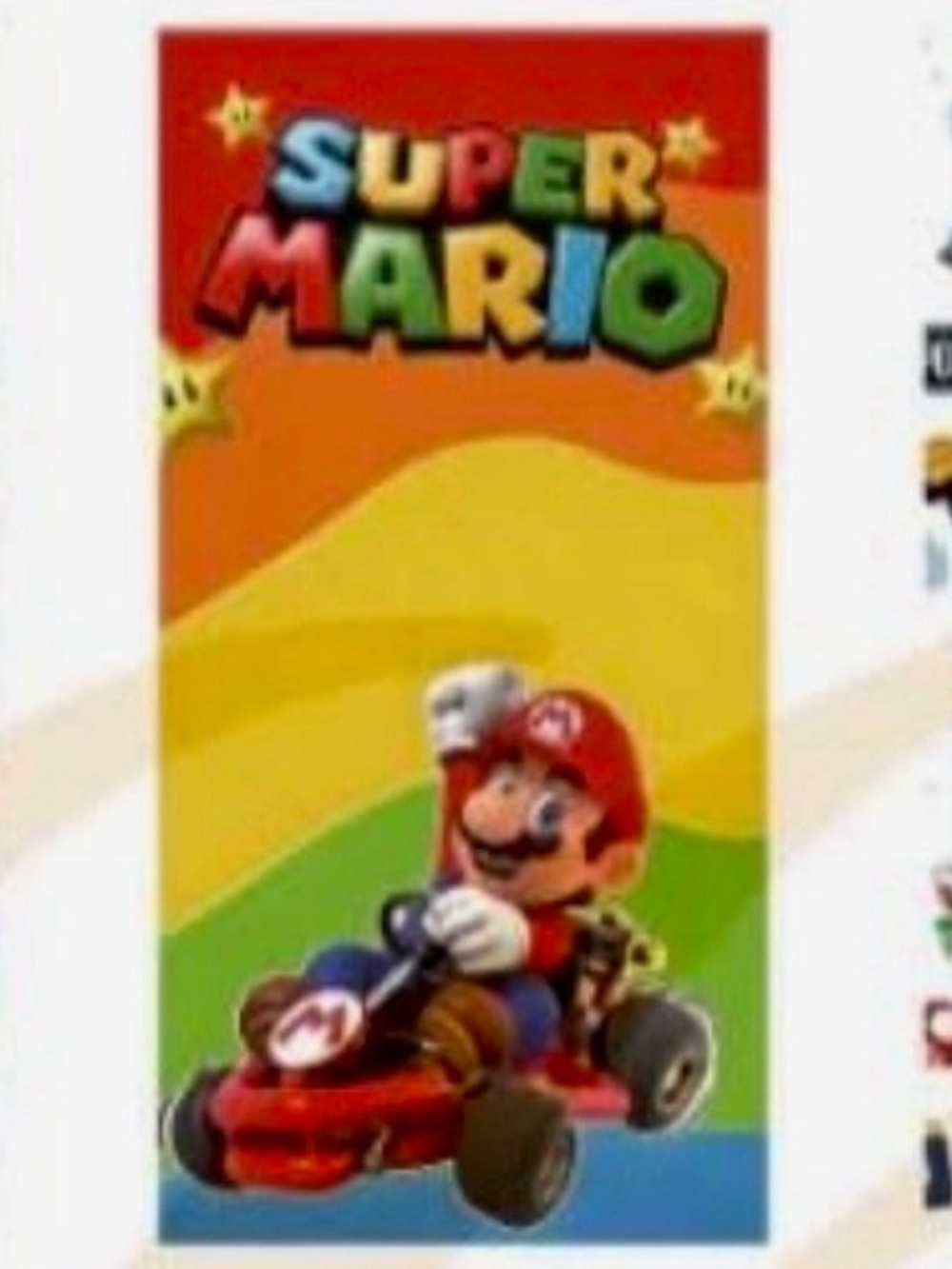 Super Mario Beach & Racing beach towel - Red, Yellow, Blue